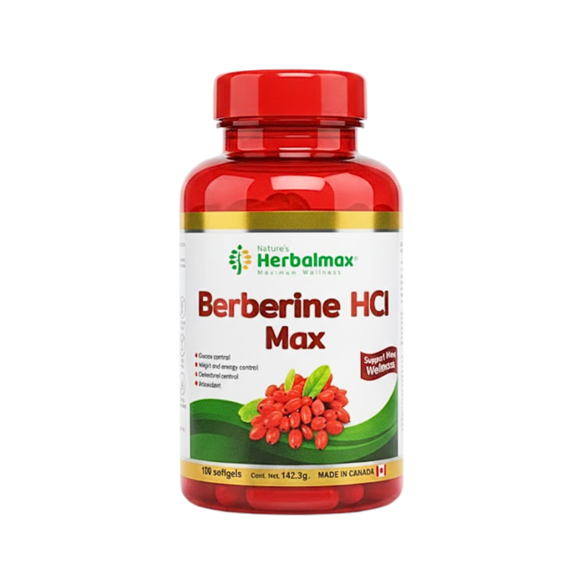 BERBERINE HCL 100 CAPS - HERBAL MAX