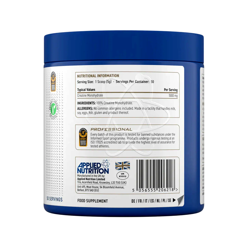 CREATINA MONOHIDRATADA 250 G - APPLIED NUTRITION