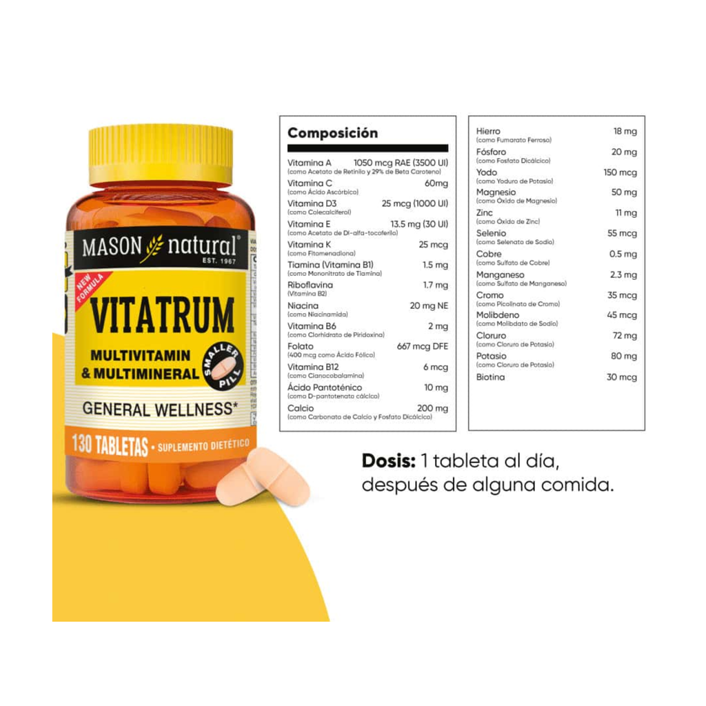VITATRUM X 130 TABLETAS - MASON