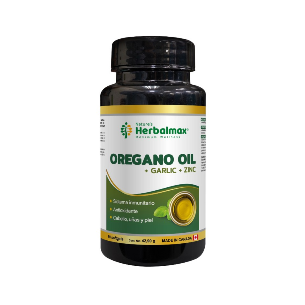 ACEITE DE ORÉGANO + AJOS + ZINC X 60 CAPS - HERBALMAX