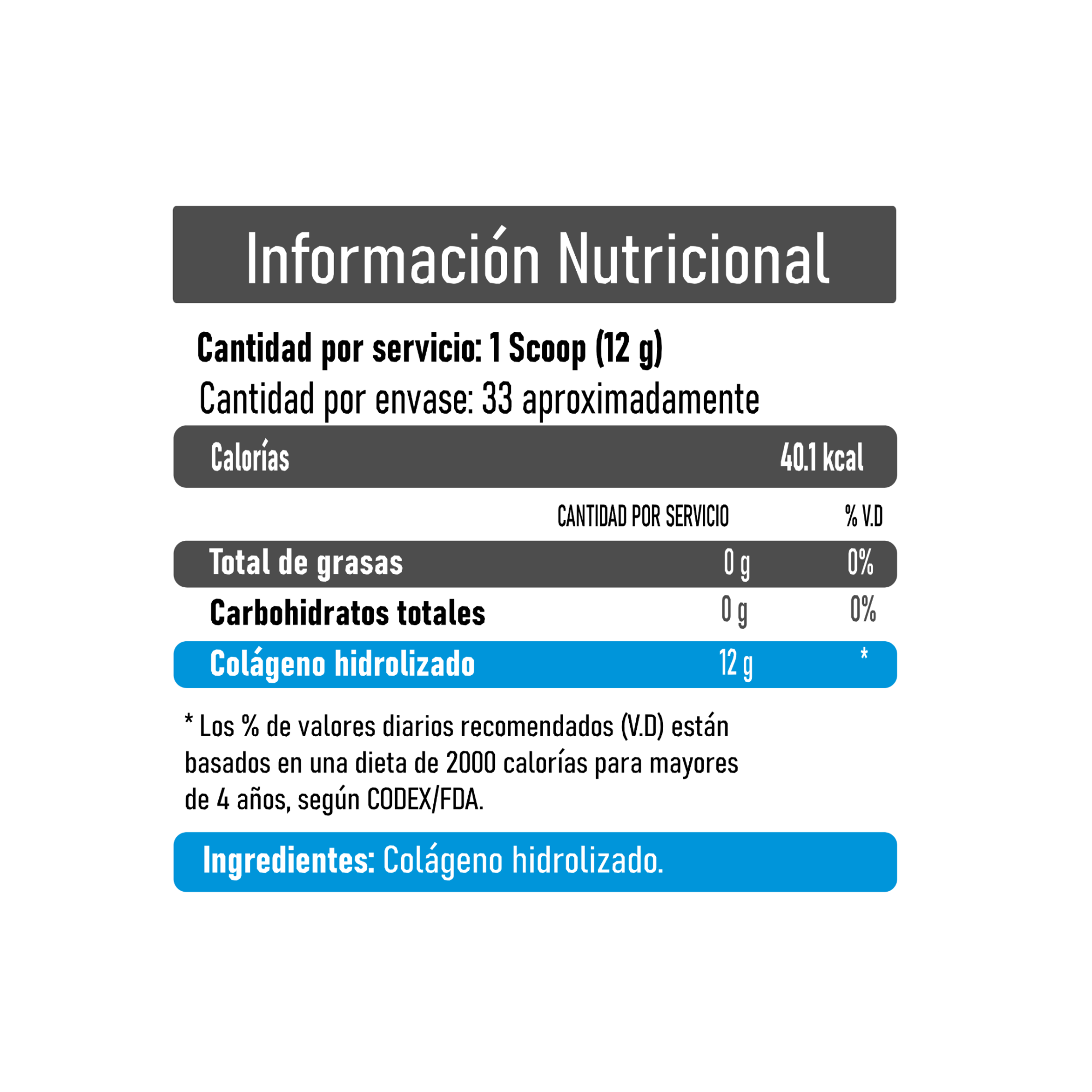 COLLAGEN PREMIUM (100 % PURO) X 500 G - NUTRITIUM