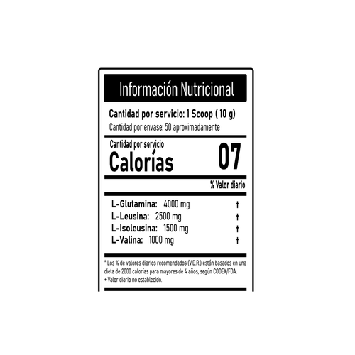 BCCA & GLUTAMINE X 500 G - NUTRITIUM