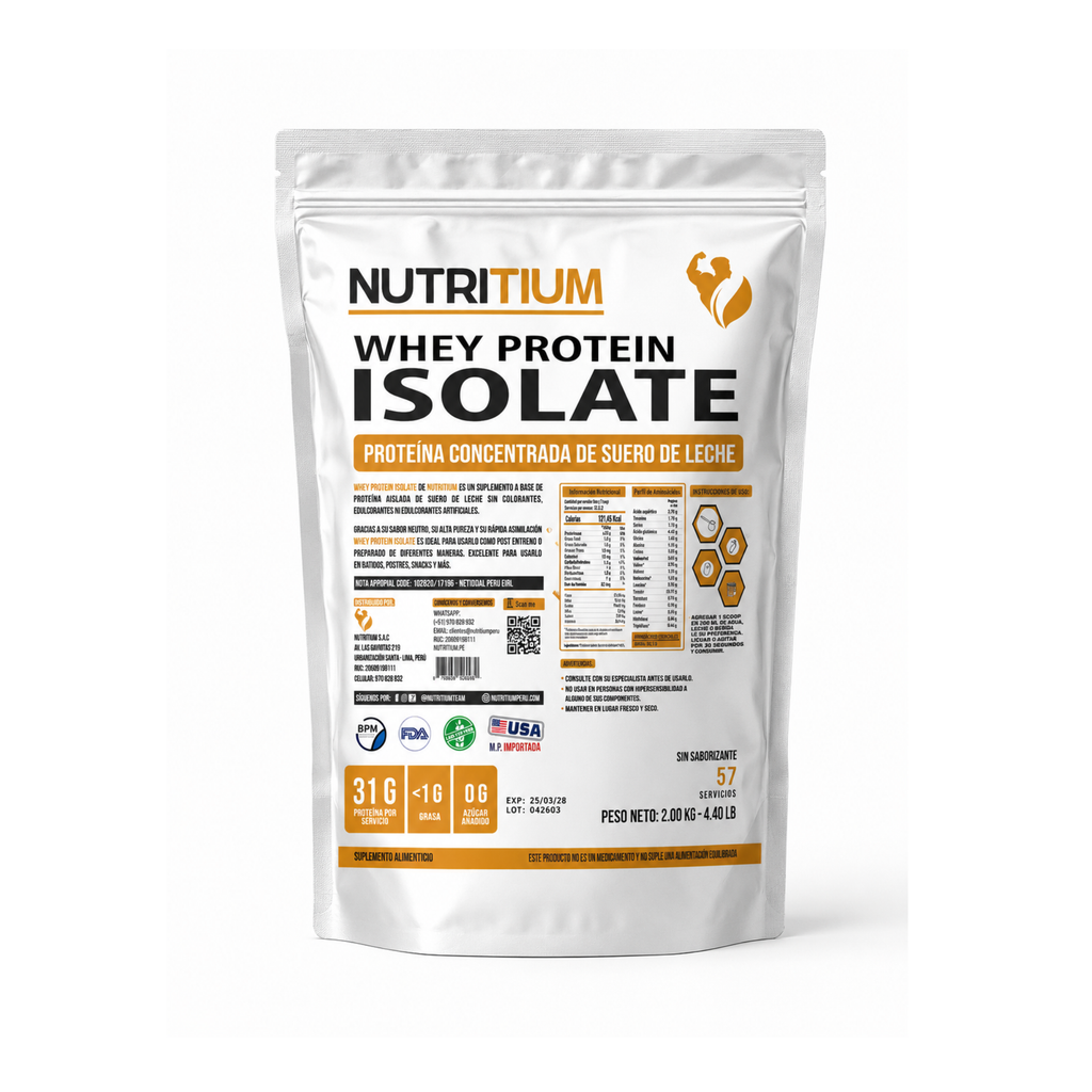 WHEY PROTEIN ISOLATE X 2 KG - NUTRITIUM